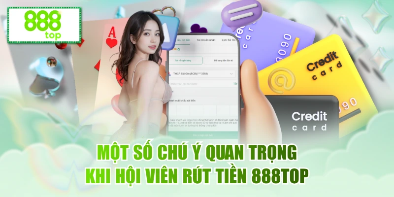 Một số chú ý quan trọng khi hội viên rút tiền 888TOP